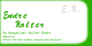 endre molter business card